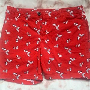 Christopher & Banks Cherry Shorts high rise waist pockets
